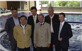 Die Abwärme-Initiatoren Erik Kerwer, Arno Gasteiger, Herbert Uitz, Wilfried Haslauer, Anton Kaufmann und Günter Waldl (v.l.).